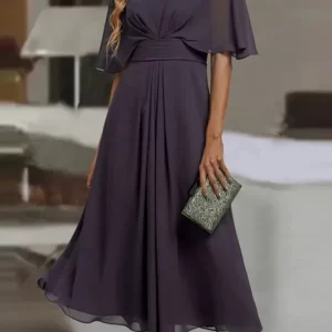 Women new summer dresses belt European American fashion solid color V-neck waist casual swing dress clothing CKX9552821